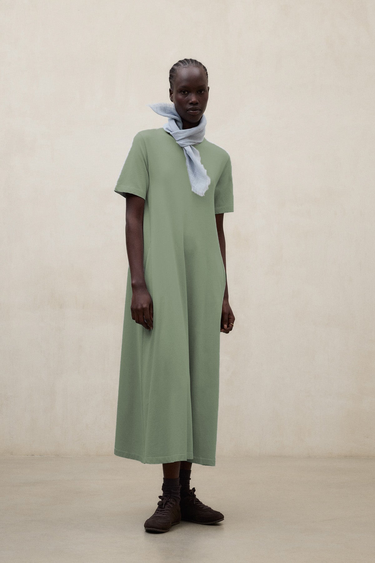 vestido-ecoalf-elettra-verde-de-mujer image 1