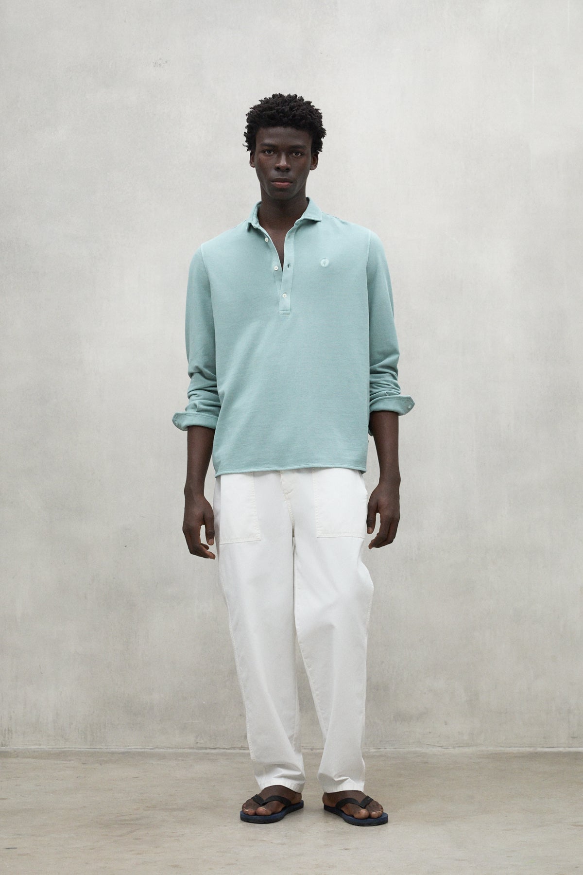 camisa-pol-piqu-verde-de-hombre-de-ecoalf-algod-n-100-reciclado-fit-regular-y-cu image 2