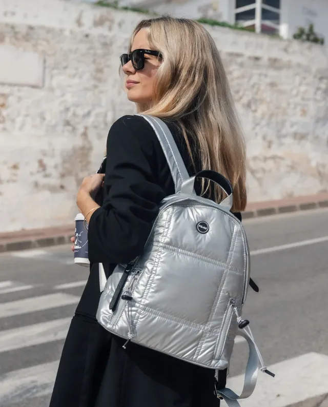 kbas-mochila-de-nylon-con-cremallera-color-plata image 1