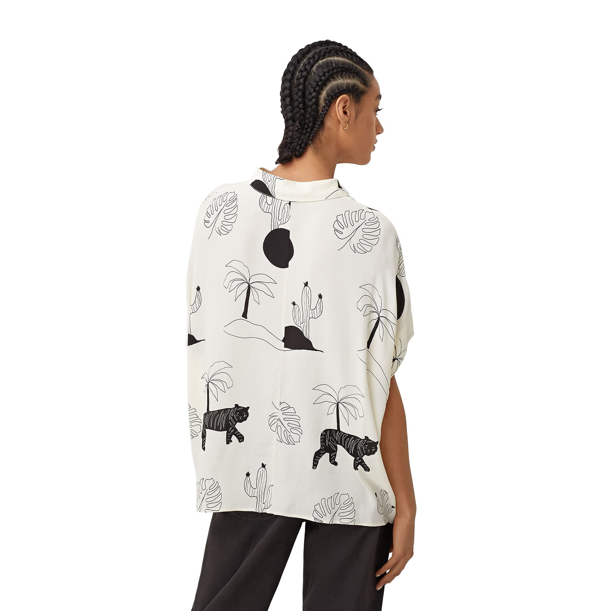 parfois-camisa-oversize-estampada-mujer-talla-nica-crudo image 6
