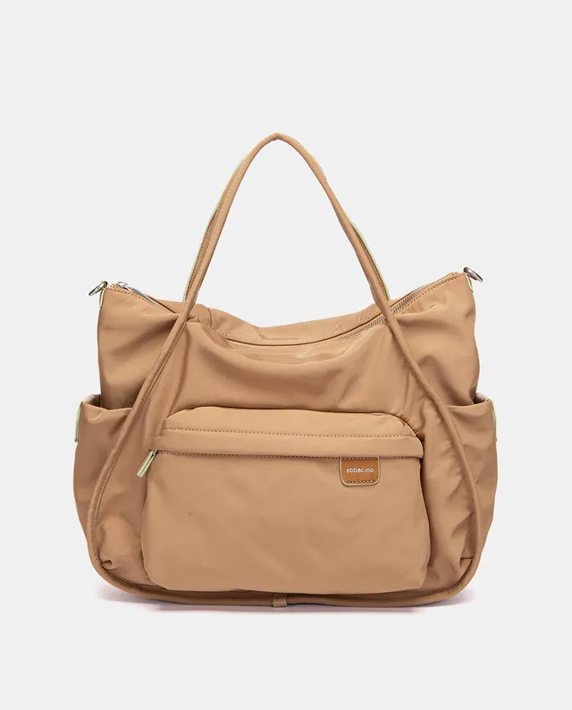 abbacino-bolso-de-hombro-tejido-camel-reciclado image 1