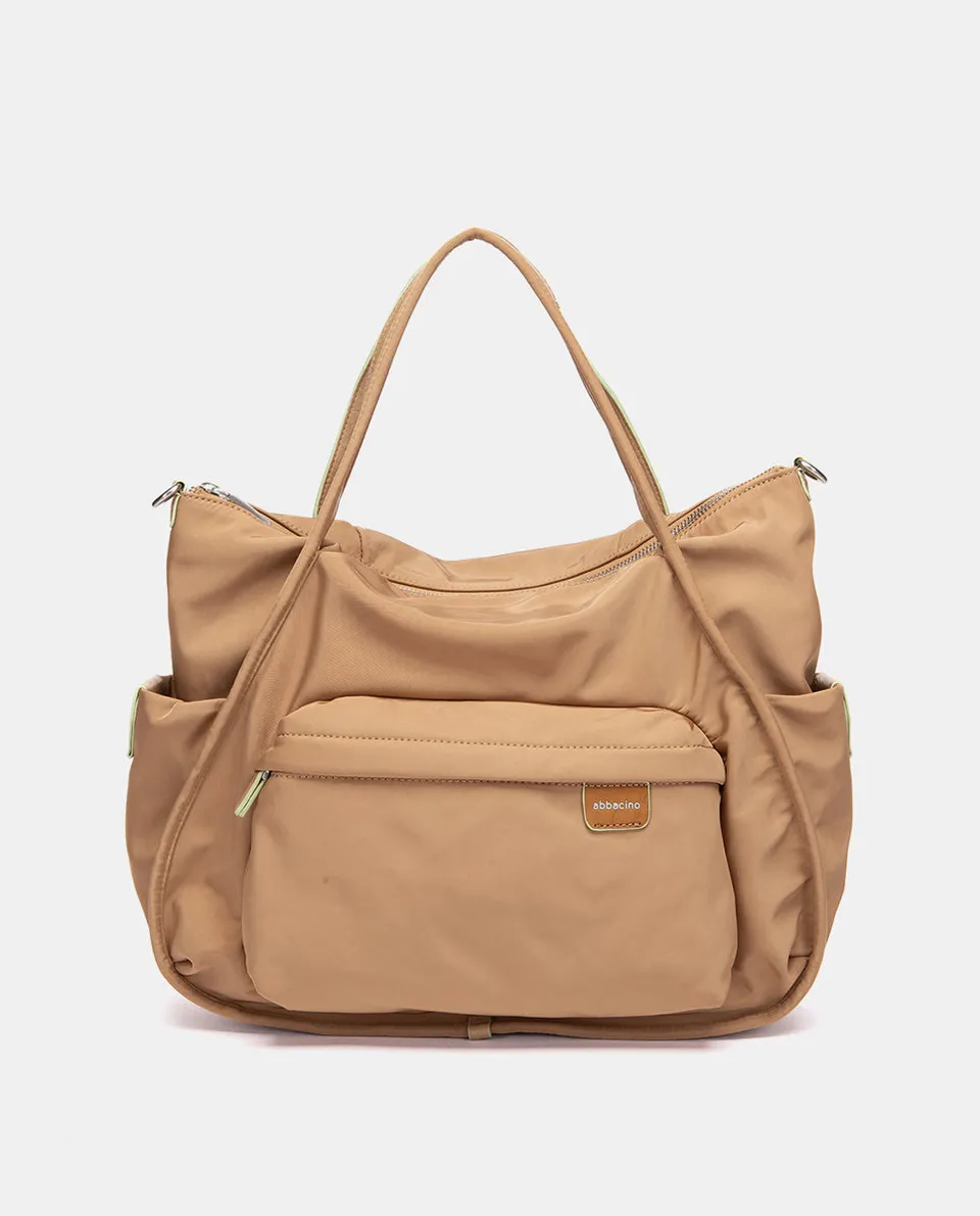abbacino-bolso-de-hombro-tejido-camel-reciclado image 1