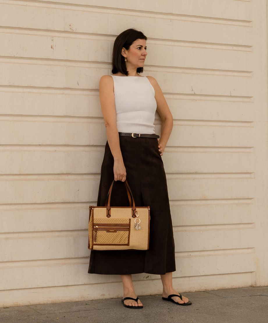 bolso-de-hombro-urban-briana-kbas-de-rafia-natural-y-cuero-sint-tico-marr-n image 2