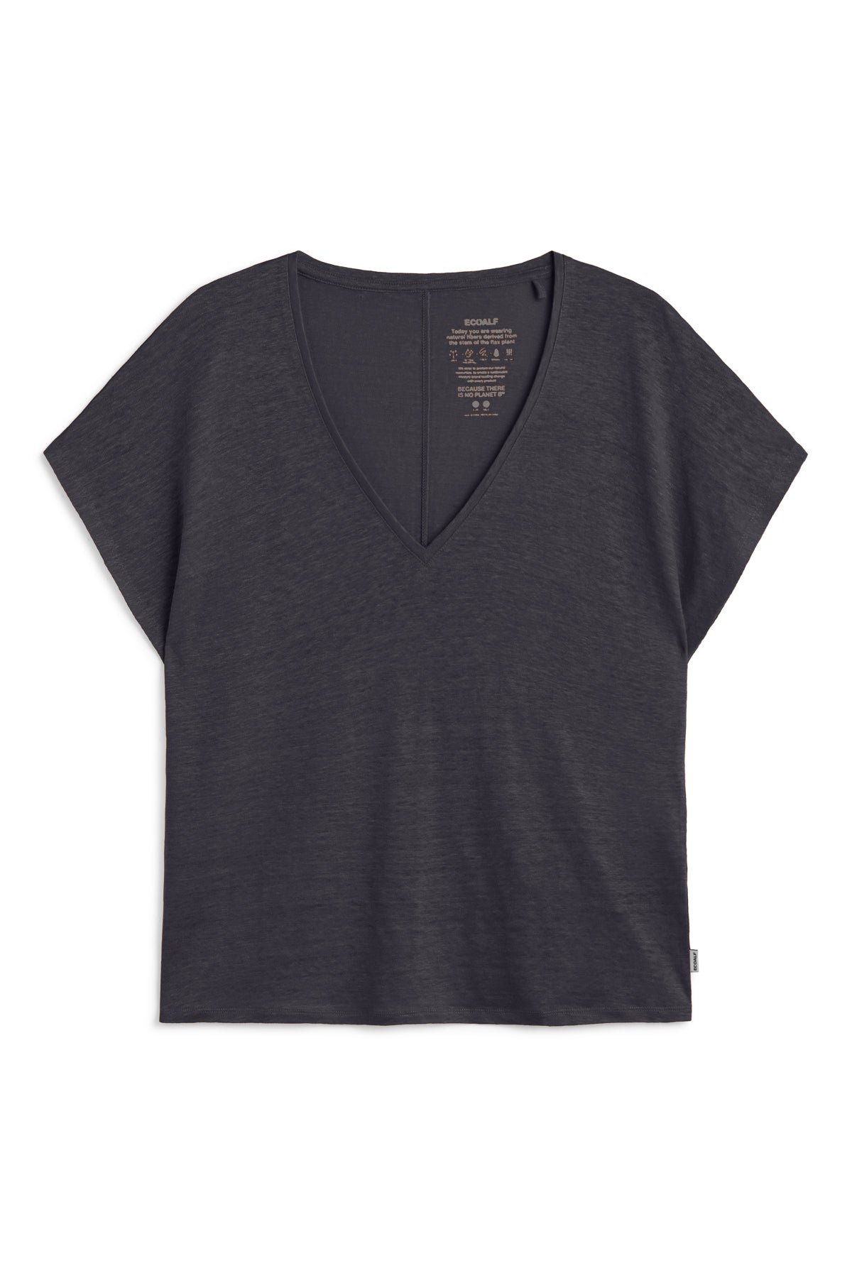 camiseta-arendal-de-ecoalf-para-mujer-100-lino-azul-fit-relajado-escote-en-v image 7