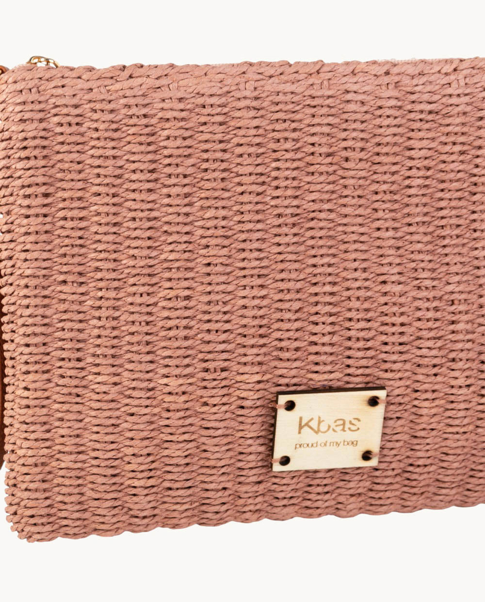 kbas-cartera-de-fibra-natural-rosa-palo-con-cremallera-y-asa-bandolera image 3