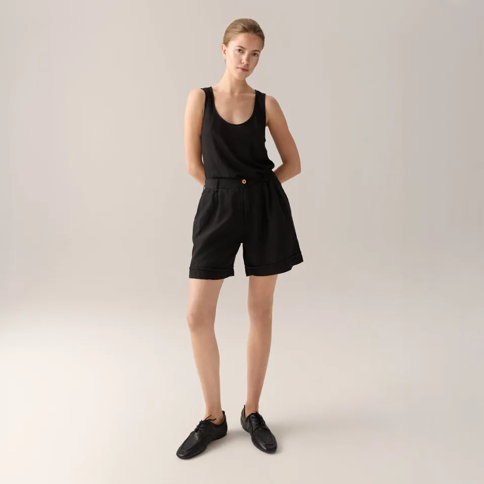 lois-saya-black-linen-pantal-n-de-lino image 1