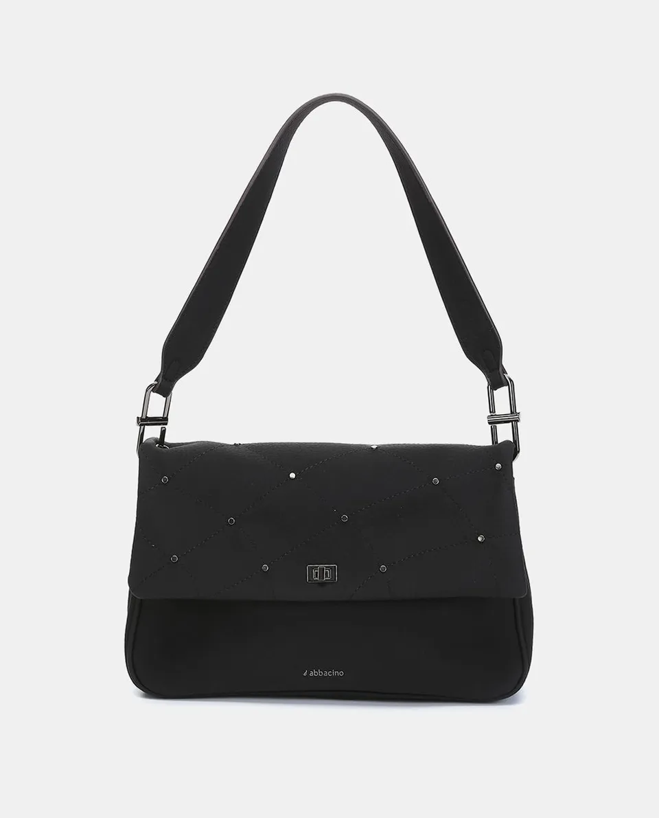 abbacino-bolso-de-hombro-materiales-reciclados-negro image 1
