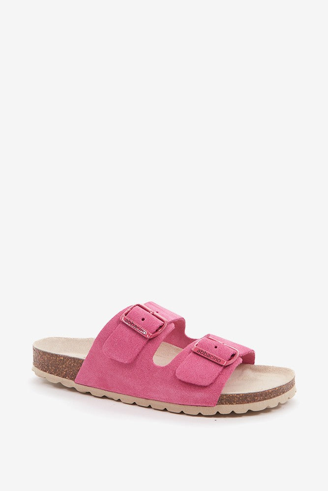 abbacino-sandalia-plana-bio-serraje-fucsia-hebillas-mujer image 2