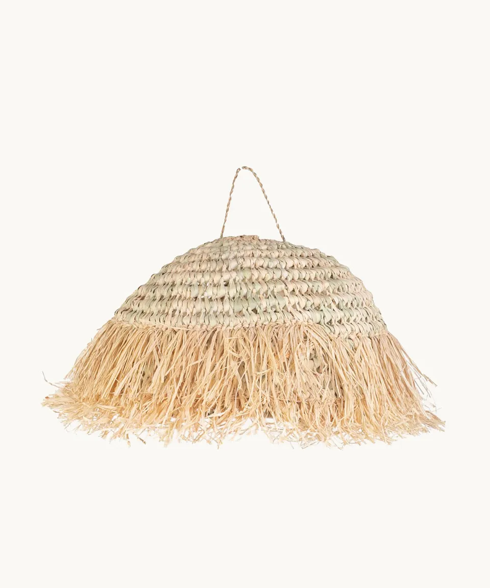kbas-l-mpara-de-palma-con-flecos-de-rafia-estilo-bohemio image 1