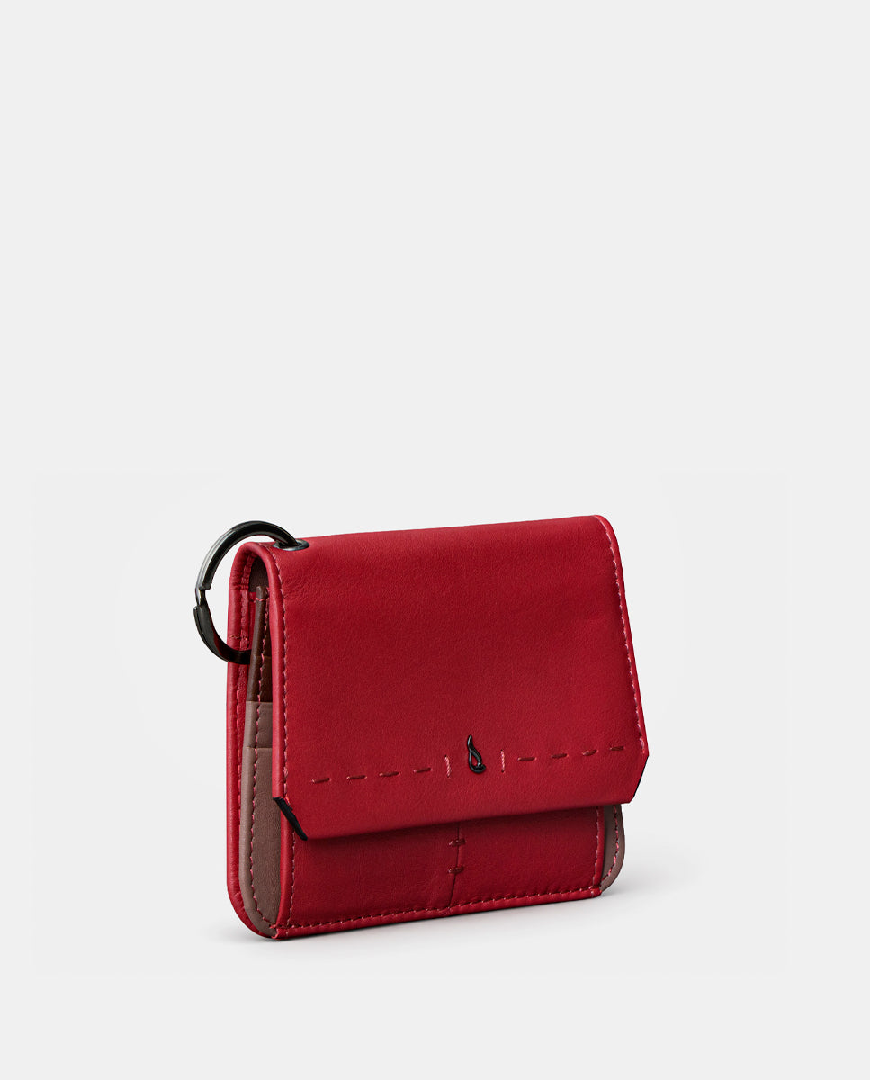 abbacino-monedero-mujer-piel-rojo-solapa-con-anilla-llaves image 4