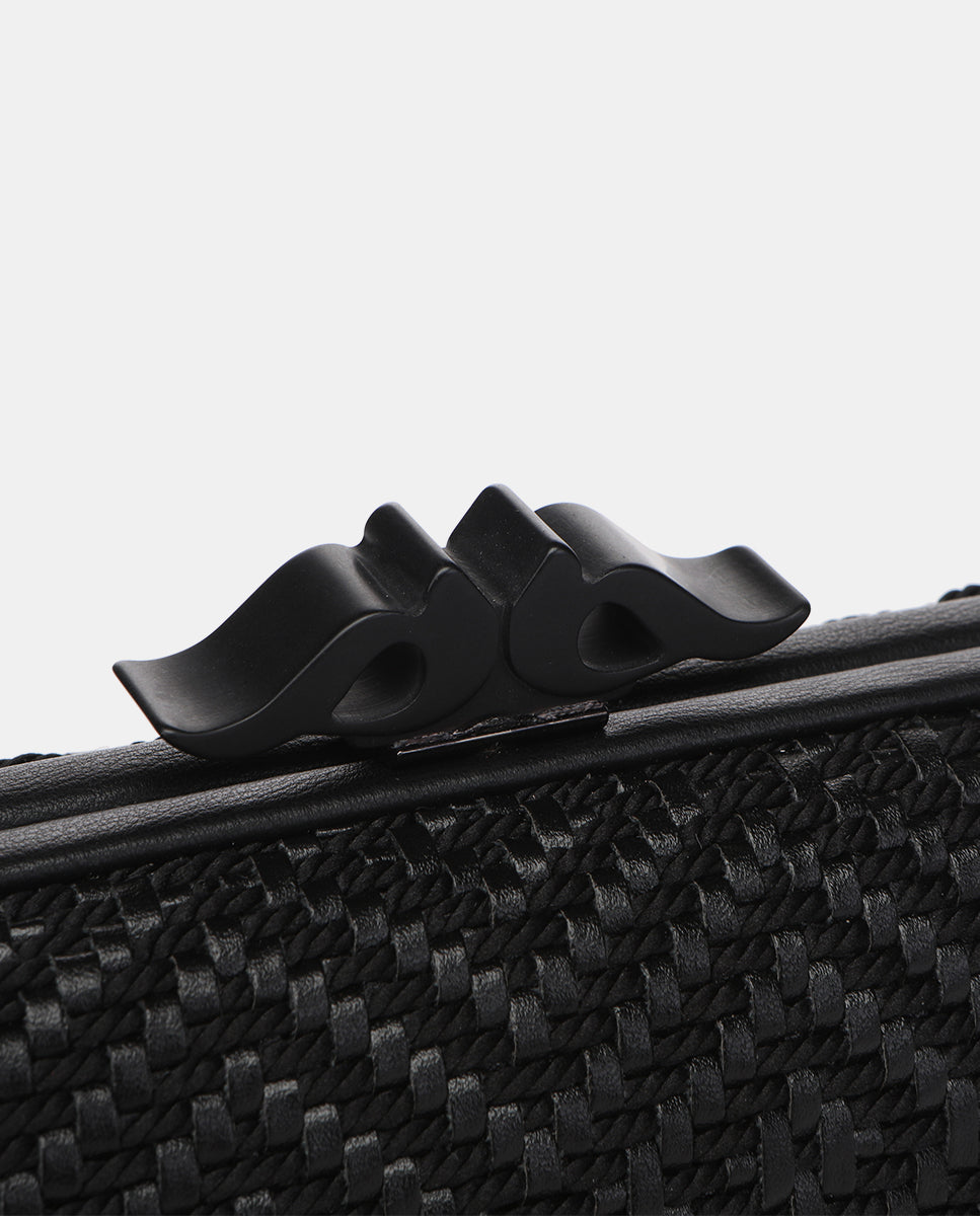 abbacino-clutch-de-fiesta-ovalado-negro-estampado-geom-trico image 7