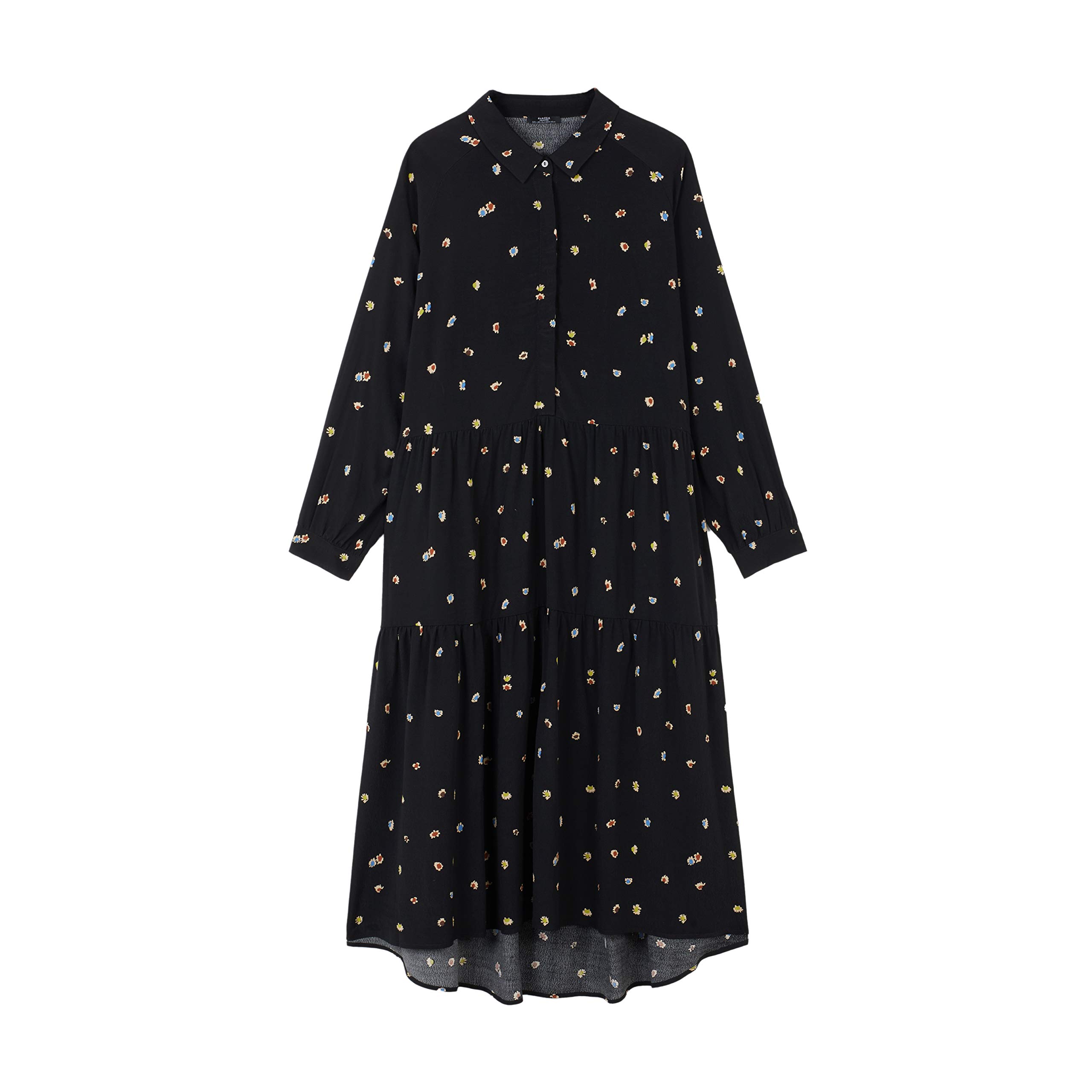 parfois-vestido-estampado-floral-negro-mujer image 1