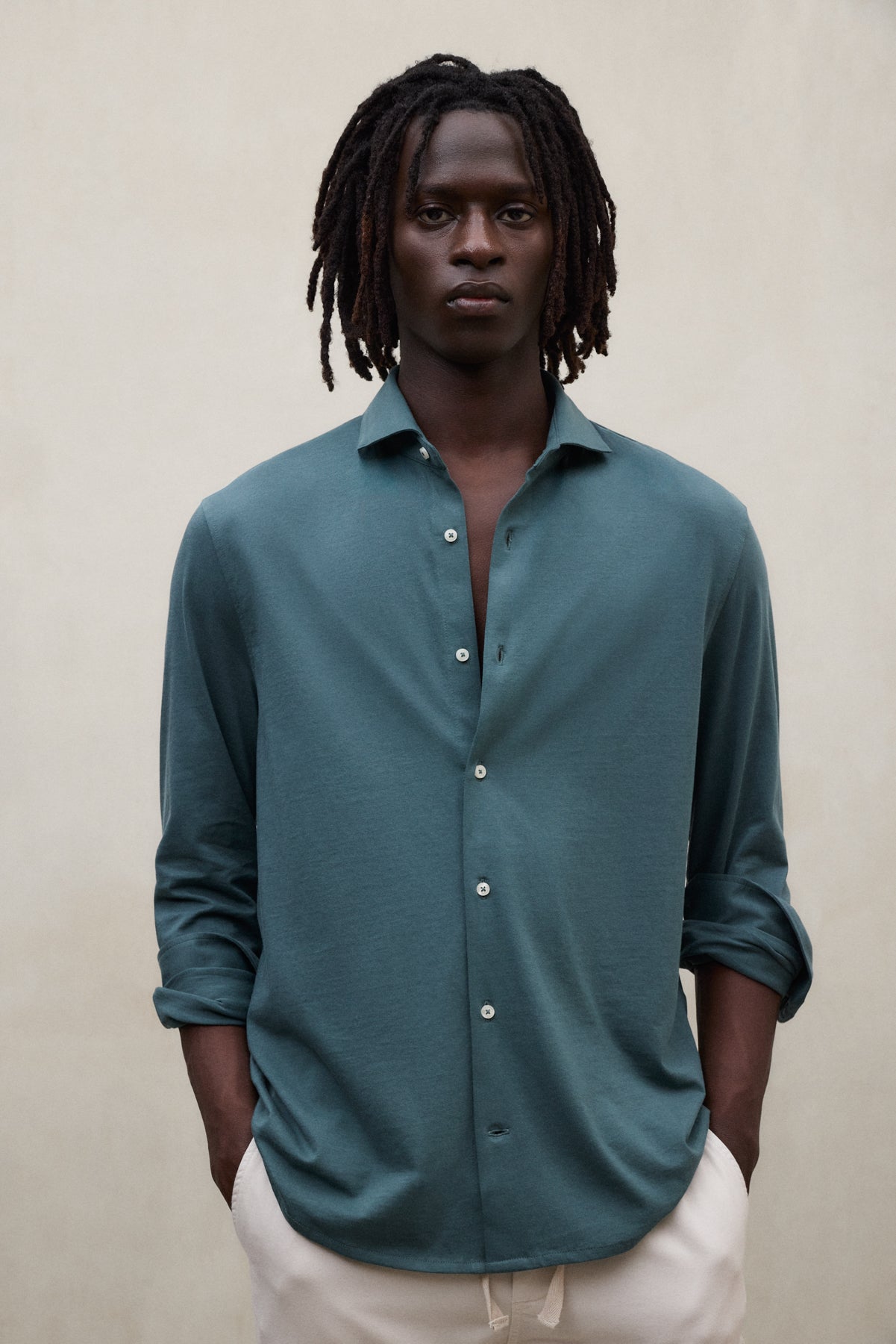camisa-mole-de-ecoalf-para-hombre-en-verde-100-algod-n-reciclado image 3