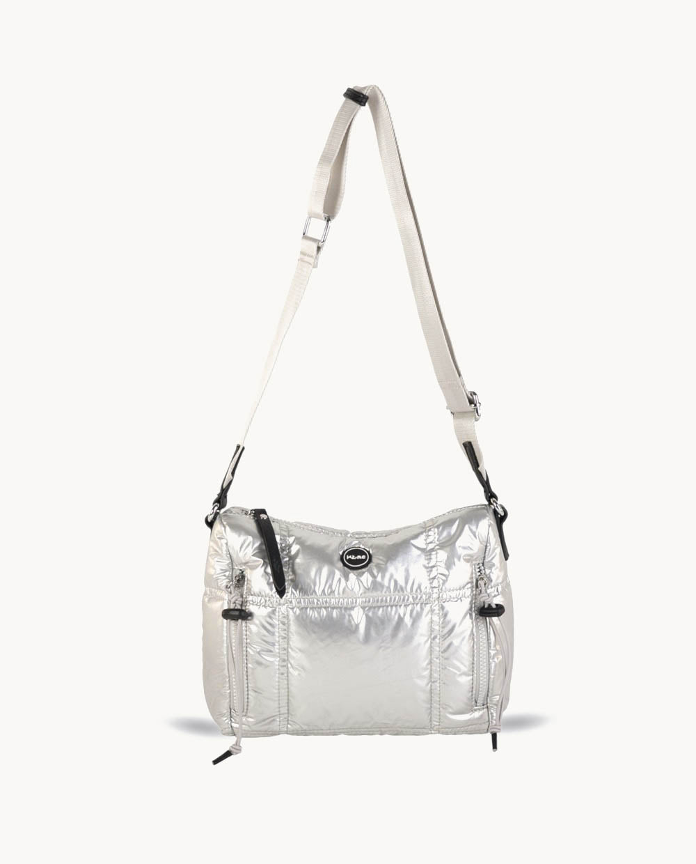 bandolera-kbas-de-nylon-color-plata-con-cremallera image 1
