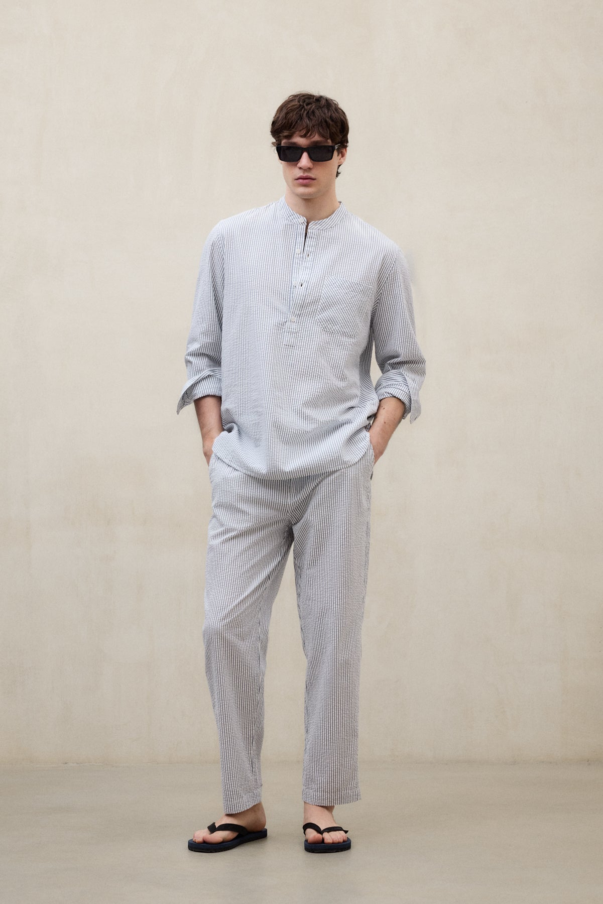ecoalf-guille-camisa-azul-hombre-cuello-mao image 2