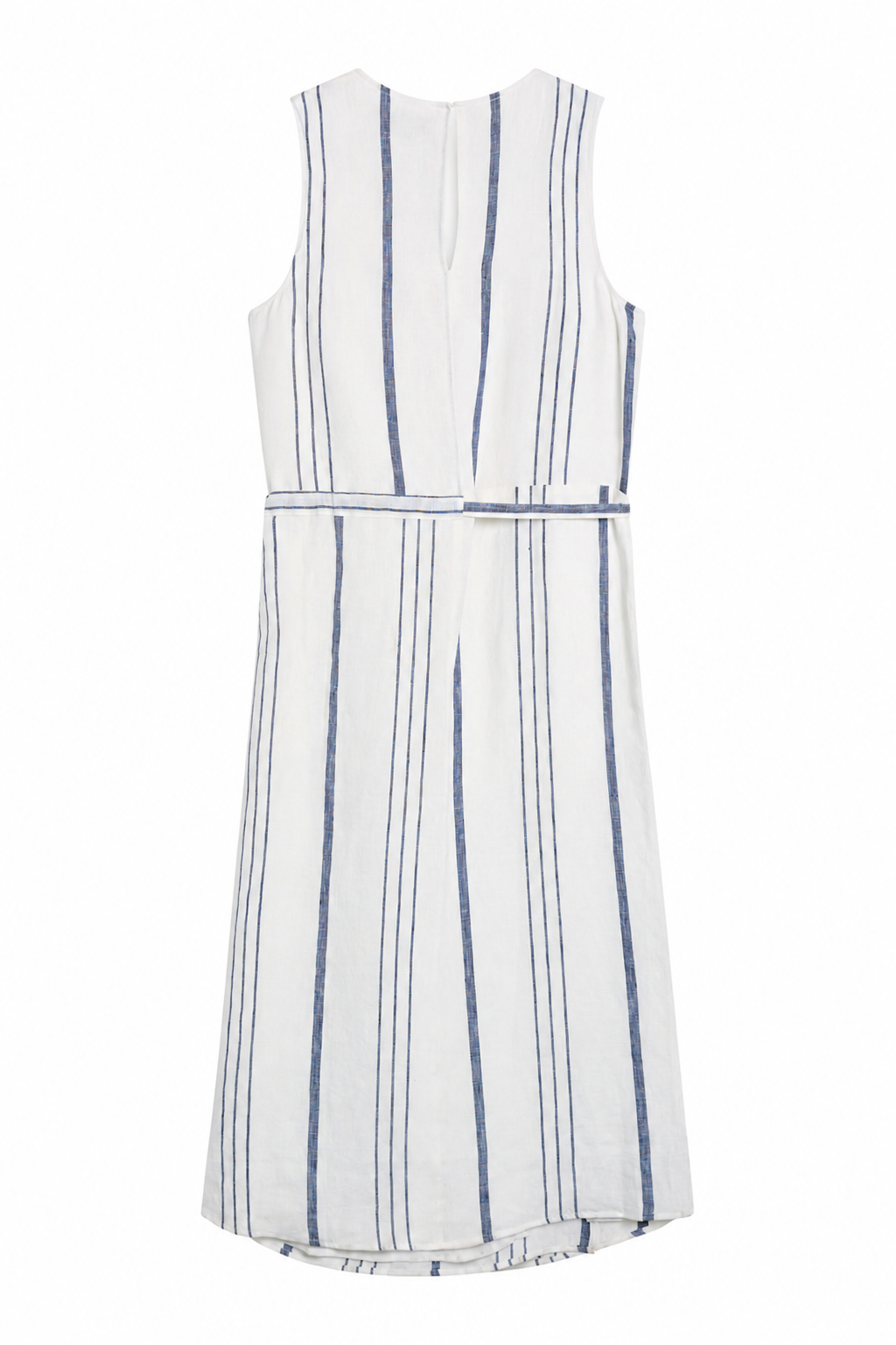 vestido-zoe-de-rayas-ecoalf-lino-80-sin-mangas-cintur-n-blanco image 5
