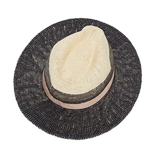 parfois-sombrero-trenzado-fedora-paja-de-papel-negro-mujer image 6