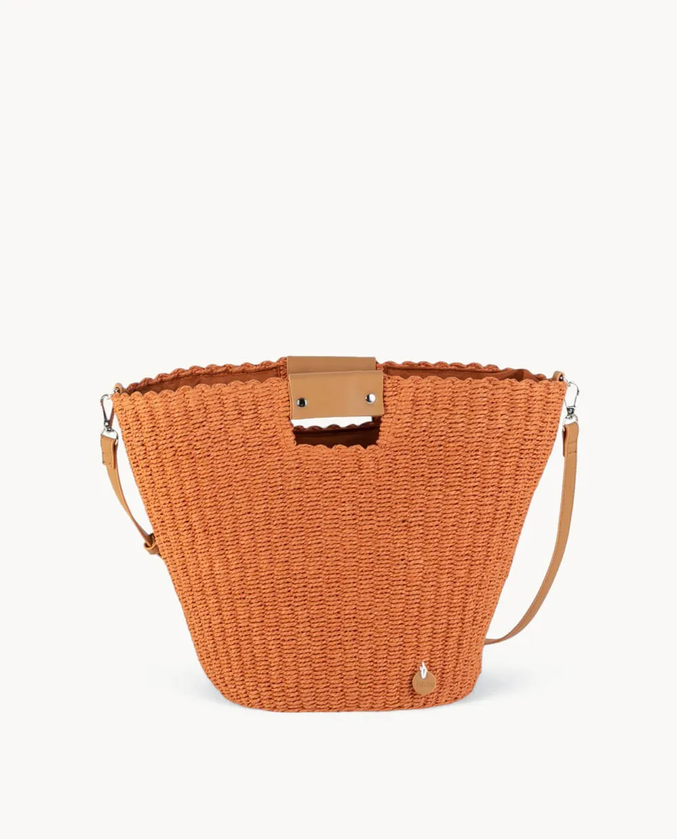 kbas-bolso-de-mano-de-fibra-natural-con-cremallera-color-teja-37x16x28-cm image 1
