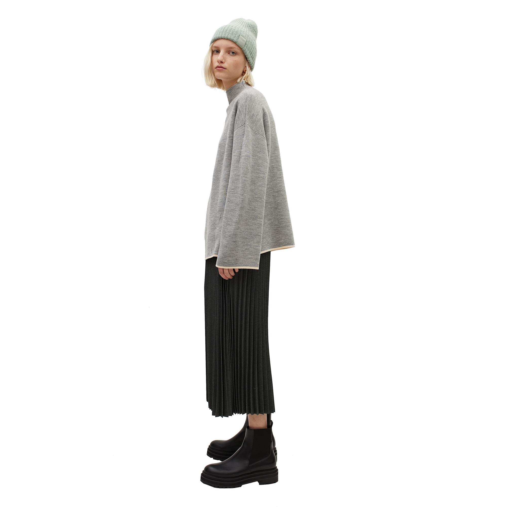 parfois-jersey-de-punto-reversible-con-cuello-alto-mujer-gris-talla-nica image 5