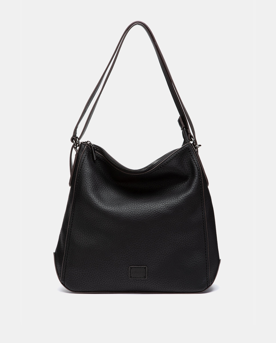 abbacino-bolso-multifuncional-negro-en-materiales-reciclados-convertible-a-mochi image 1