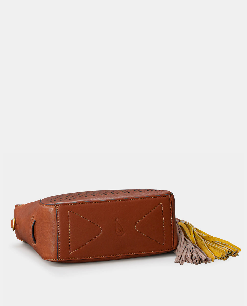 abbacino-bolso-de-mano-piel-troquelada-cognac image 5