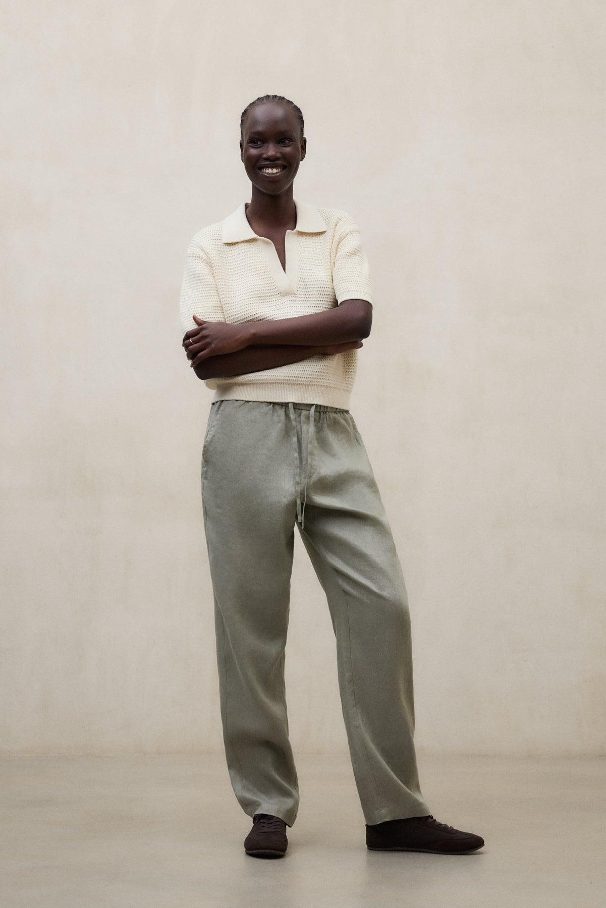 jersey-anna-de-ecoalf-beige-55-algod-n-org-nico-fit-relajado image 1