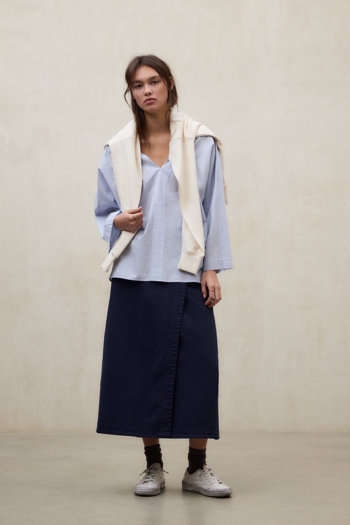 camisa-ecoalf-pia-azul-claro-de-mujer-72-tencel-lyocell-goma-el-stica-trasera-y- image 1