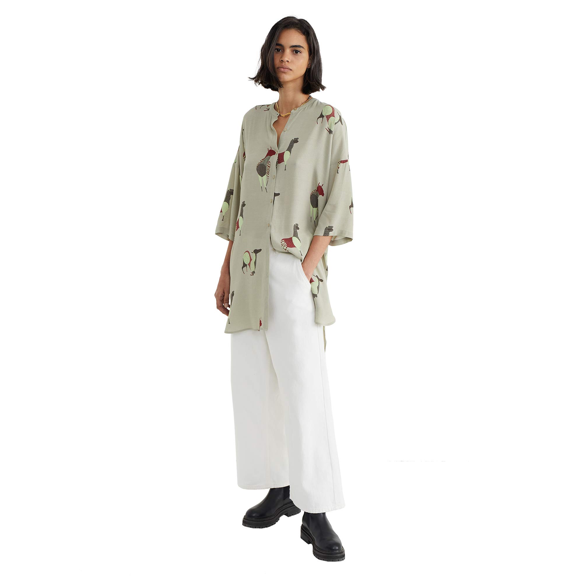 parfois-vestido-camisero-estampado-llamas-mujeres image 3