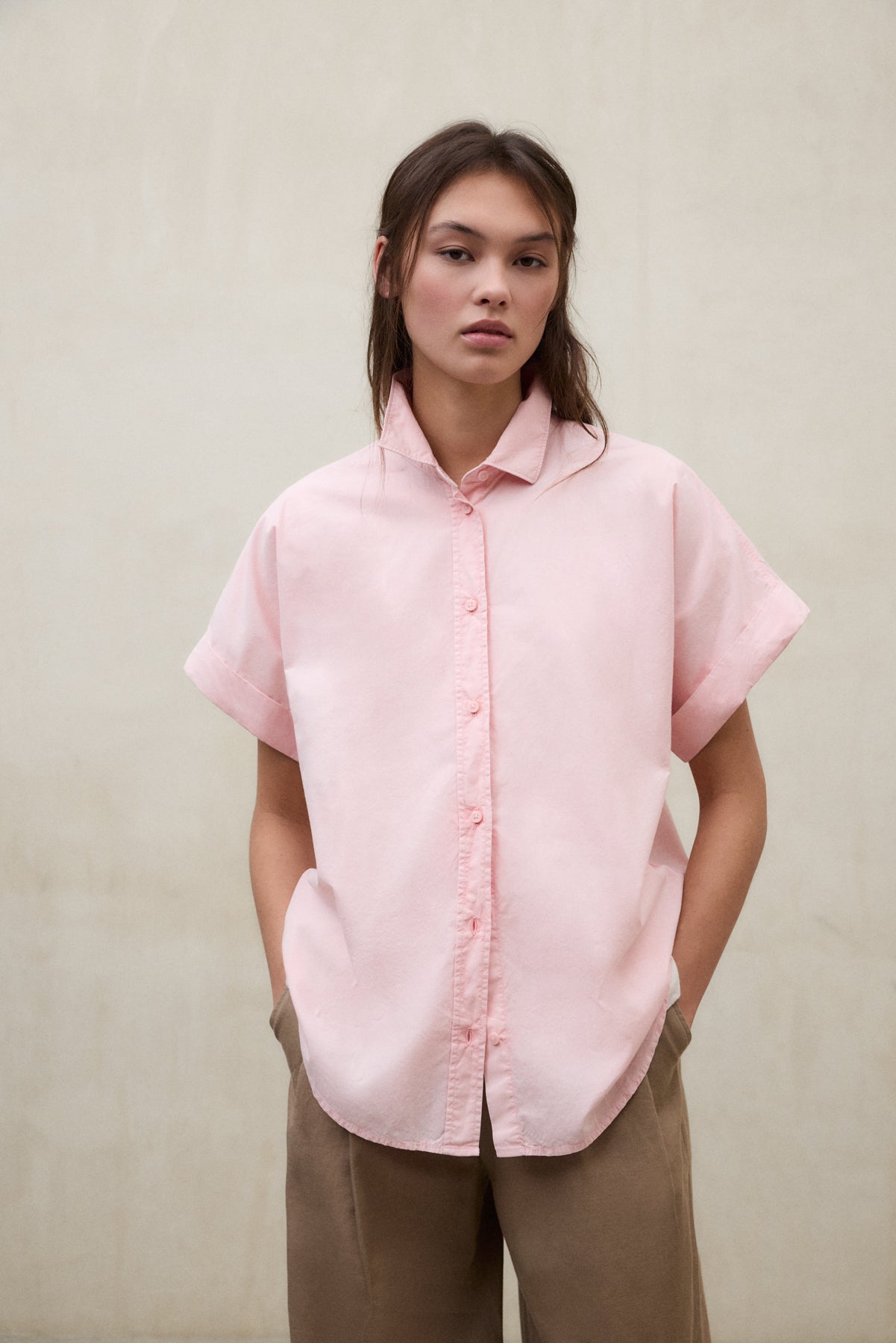camisa-isabel-rosa-ecoalf-algod-n-regenerativo-para-mujer image 2