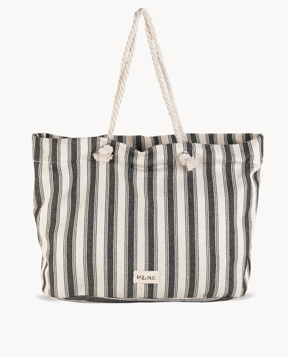 bolso-de-playa-de-lona-kbas-con-cremallera-color-negro image 3