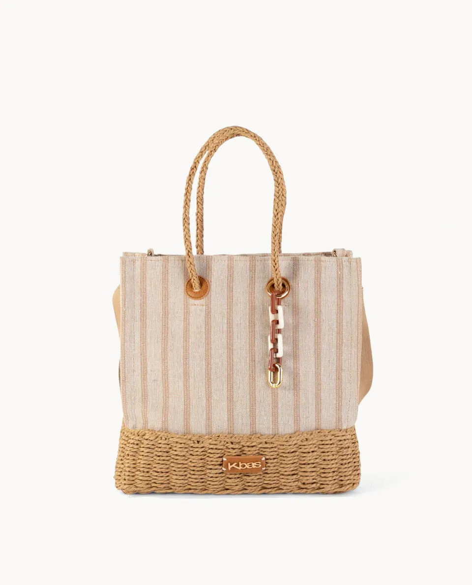 bolso-tote-de-canvas-y-fibra-natural-kbas-con-cremallera-color-tostado-rebajas-s image 1