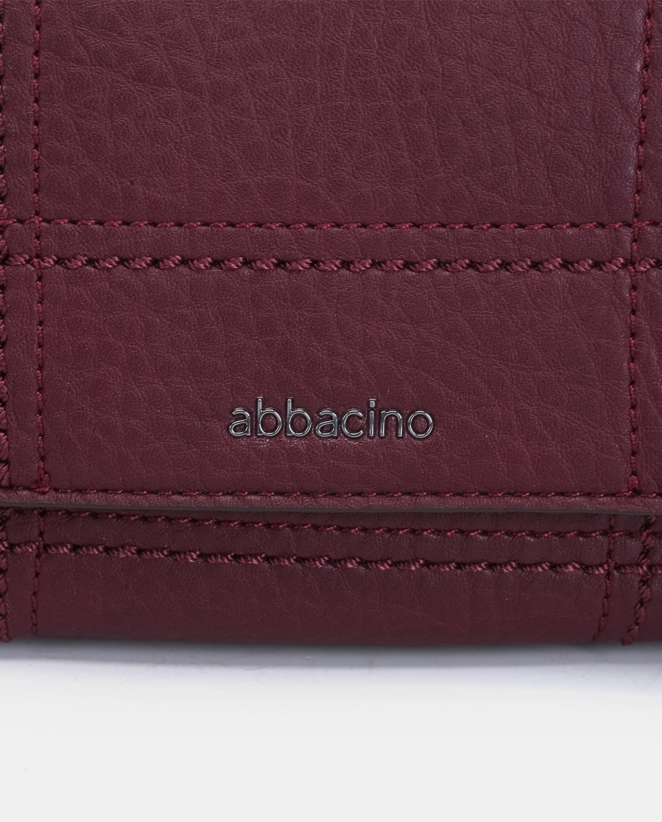 bolso-hombro-abbacino-burdeos-reciclado-cuadros-bordados image 7