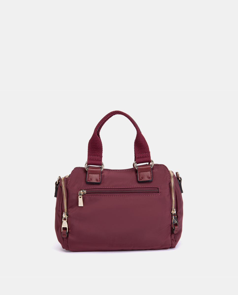 abbacino-bolso-de-mano-burdeos-en-materiales-reciclados image 3