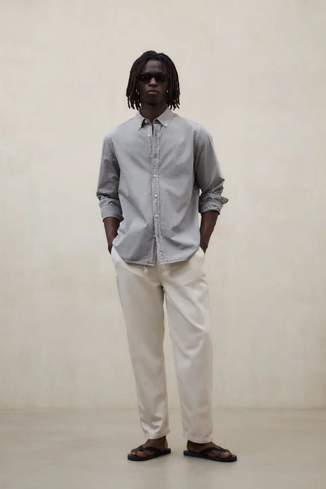 camisa-antejo-de-popel-n-gris-oscuro-de-hombre-ecoalf-100-algod-n-regenerativo image 1
