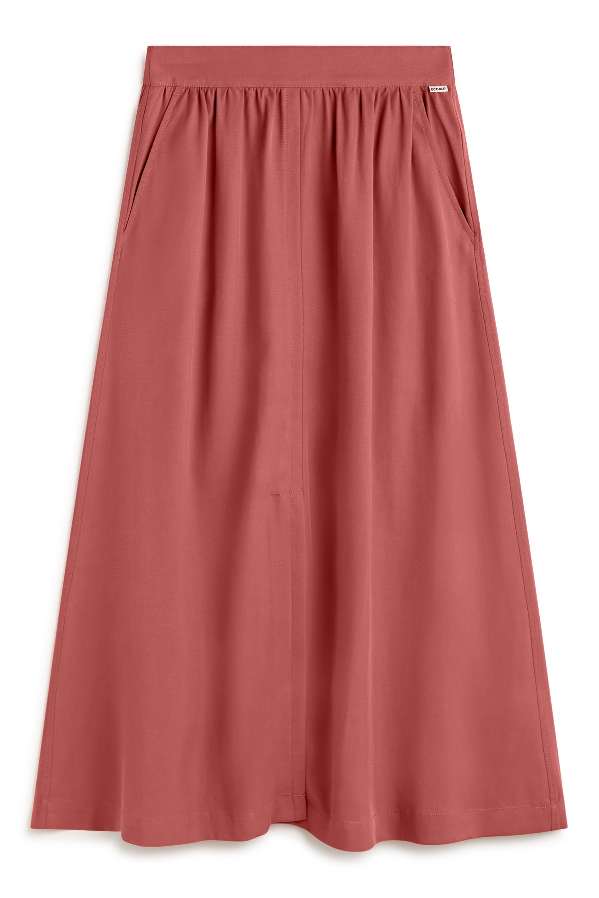 ecoalf-falda-yoko-roja-para-mujer-tencel-lyocell-silueta-en-a-y-cremallera-invis image 5