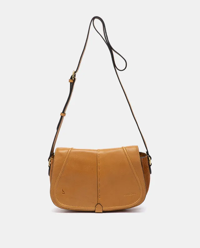 abbacino-bandolera-de-piel-cognac-estructurada-mujer image 1