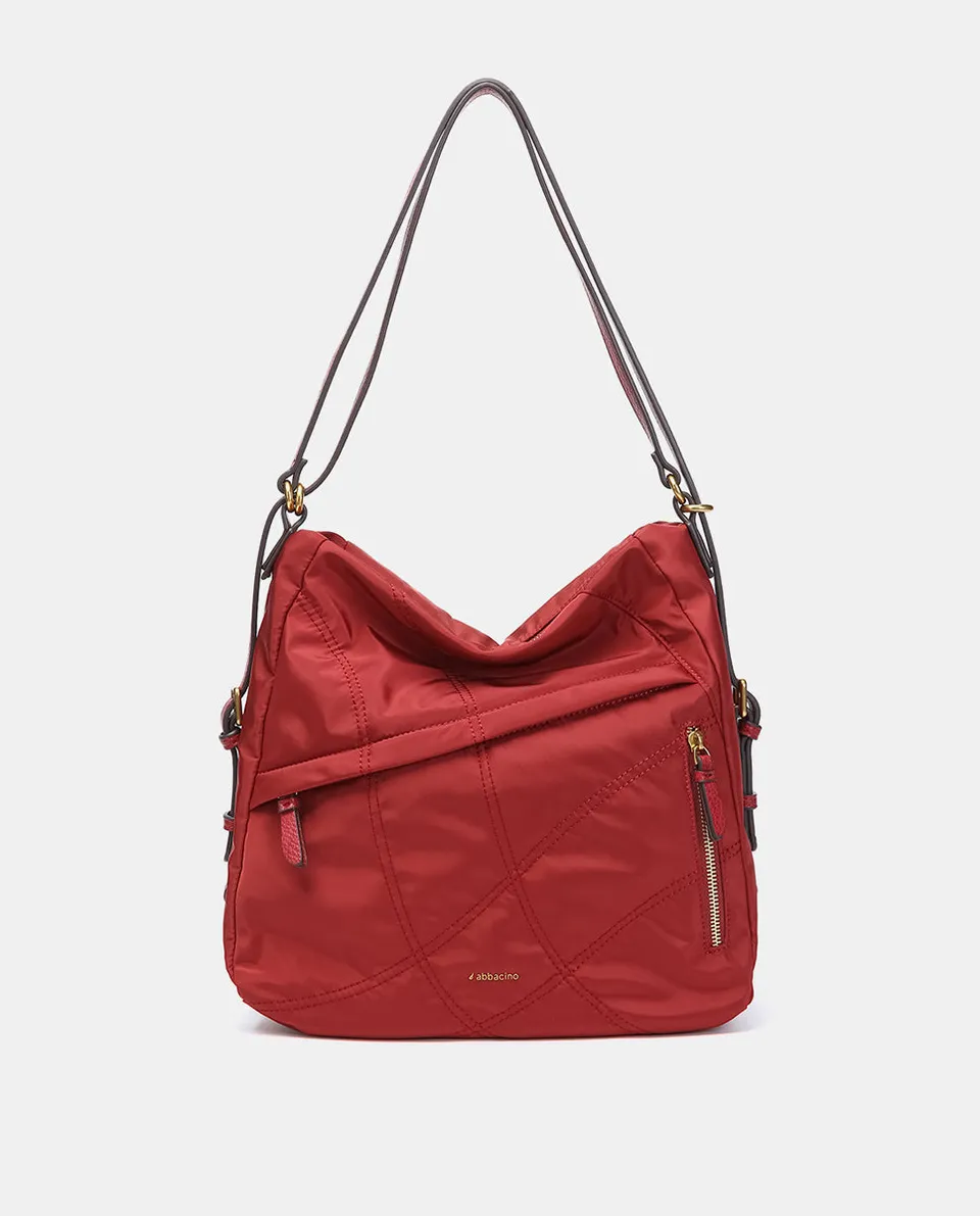 abbacino-bolso-multifuncional-convertible-mochila-reciclado-rojo image 1