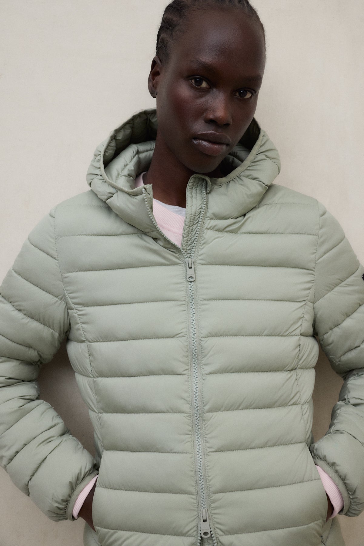 chaqueta-atlantic-verde-de-mujer-ecoalf image 2