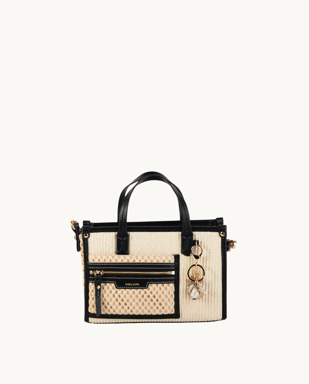 bolso-de-mano-urban-briana-kbas-de-rafia-blanca-con-detalles-negros image 5