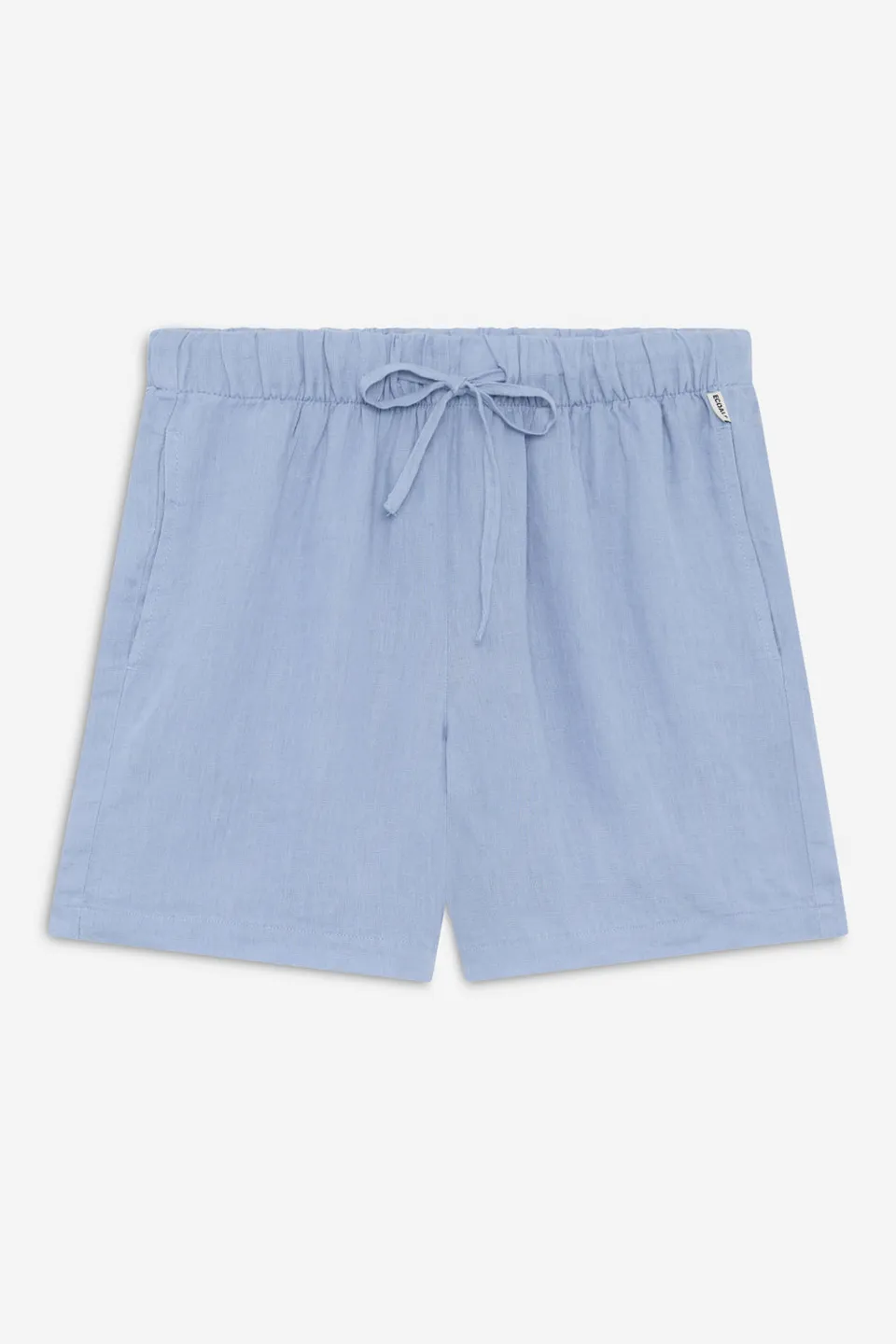 short-eras-azul-de-ecoalf-100-lino-con-cintura-el-stica image 1
