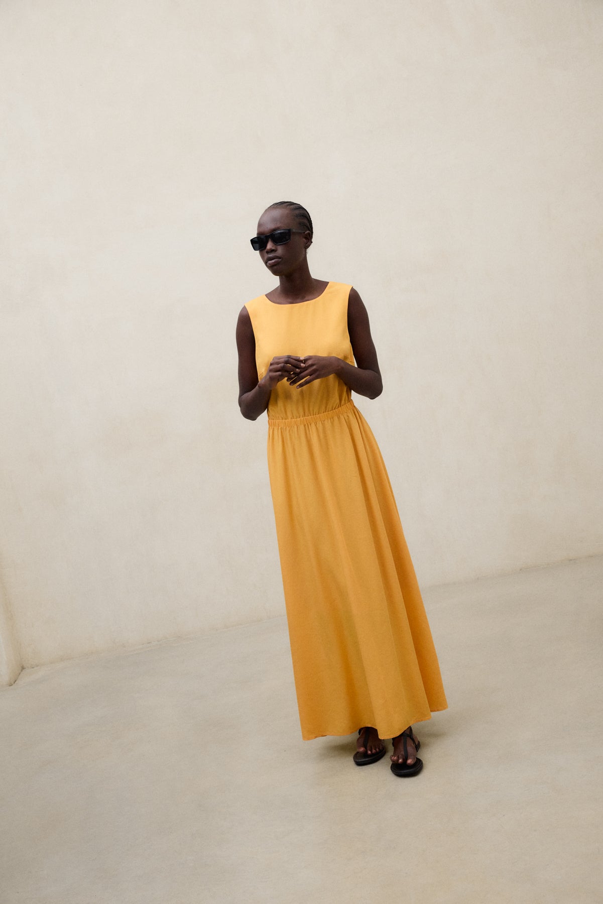 vestido-ecoalf-vittoria-naranja-de-tencel-lyocell-para-mujer image 4