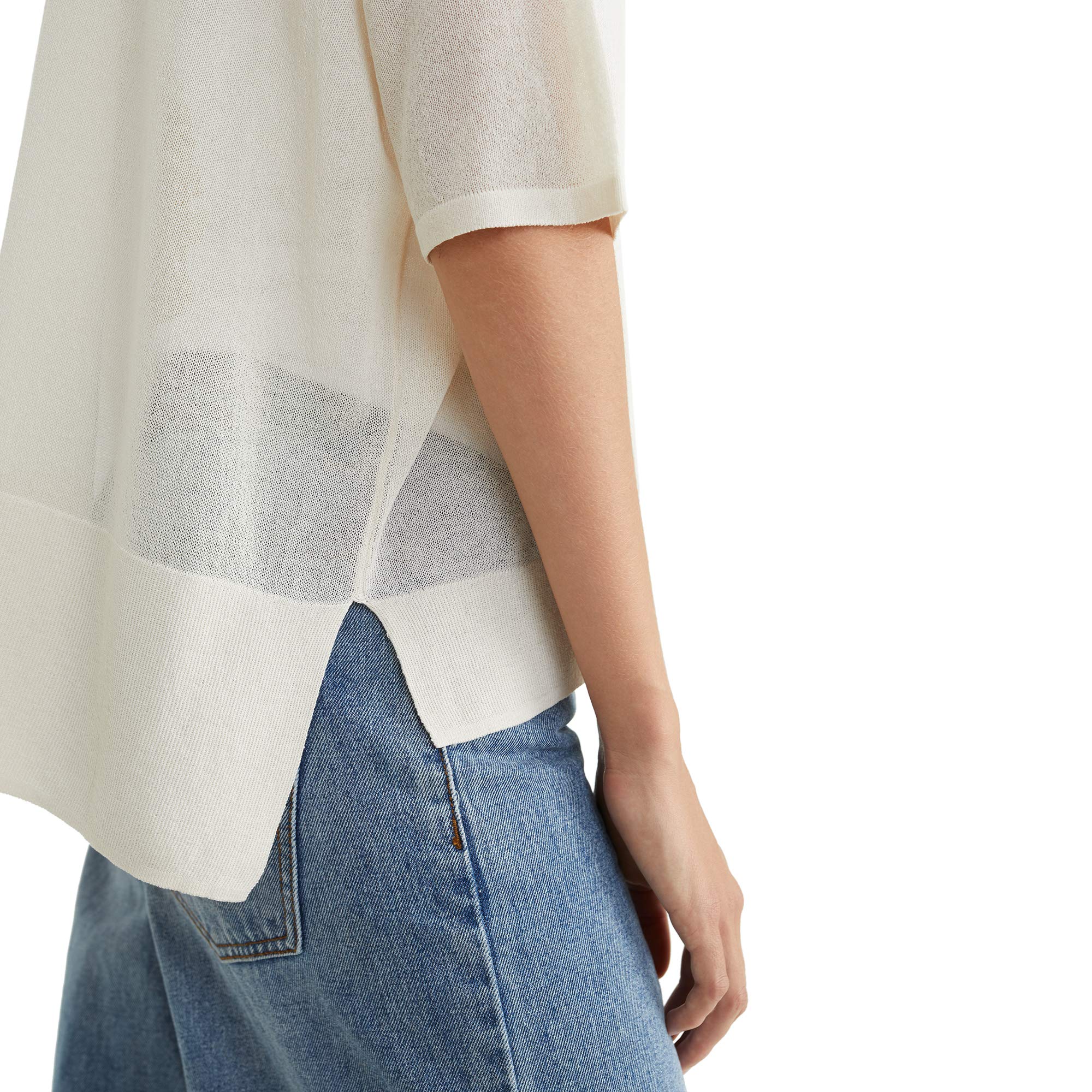parfois-top-de-punto-escote-pico-mujer image 3