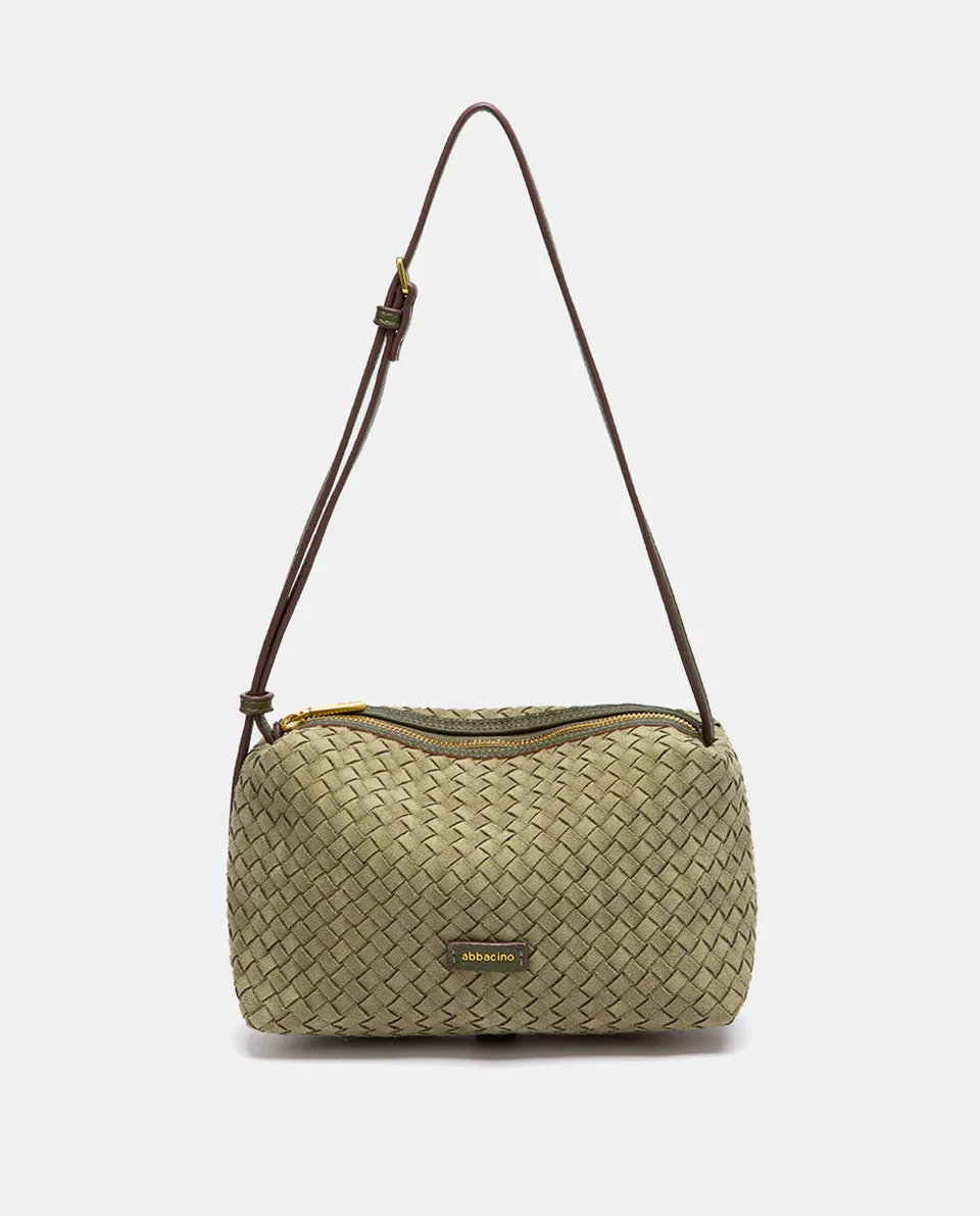 abbacino-bandolera-trenzada-verde-bolso-bandolera-mujer image 1