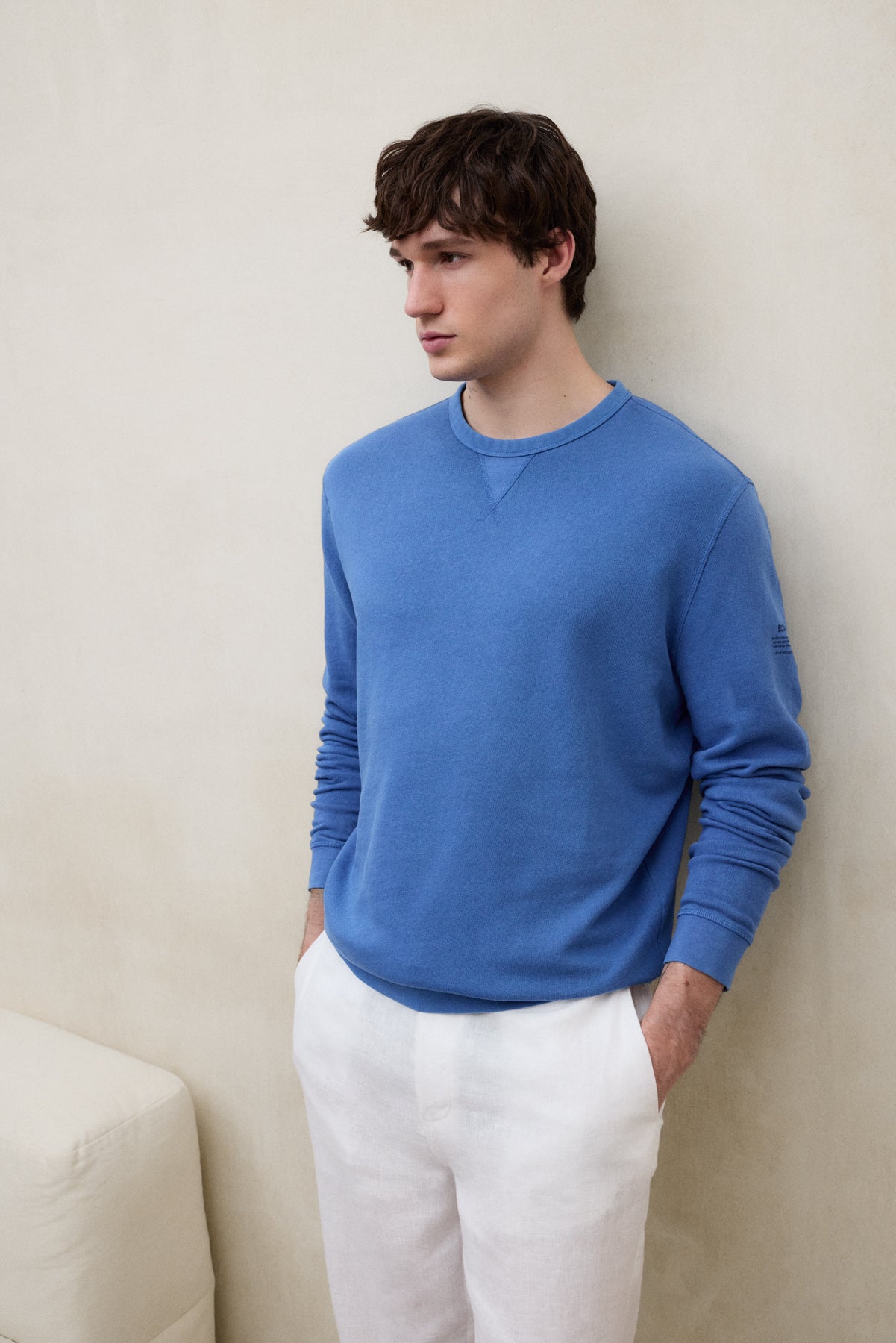 ecoalf-sudadera-gola-azul-hombre-algod-n-reciclado image 2