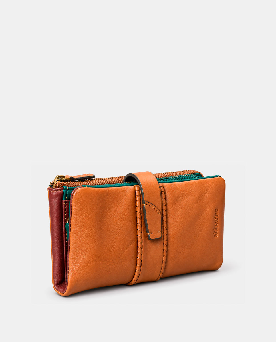 abbacino-cartera-grande-mujer-piel-cognac-con-monedero image 5