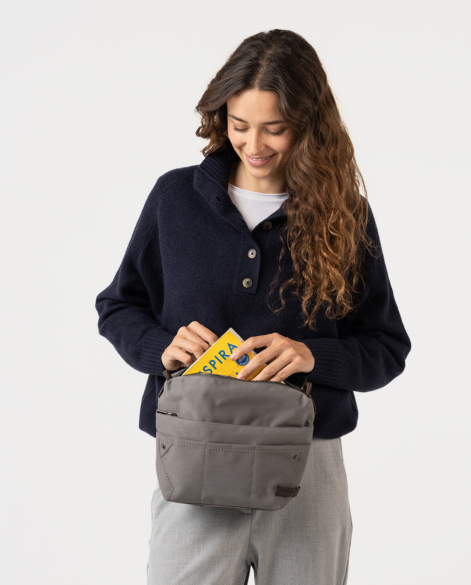 abbacino-organizador-para-bolso-gris-reciclado-bandolera-2-en-1 image 7