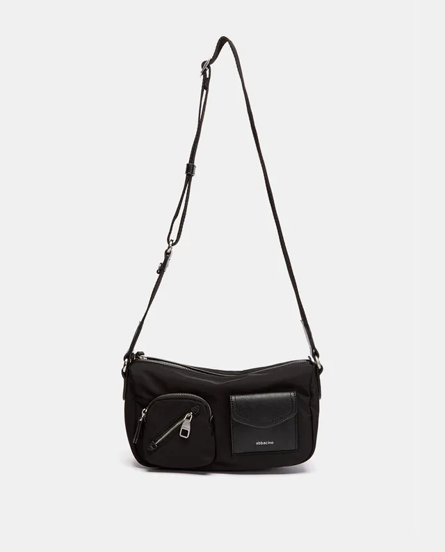 abbacino-bandolera-tejido-reciclado-negra-cremallera-mujer image 1