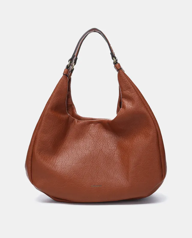 abbacino-bolso-de-hombro-hobo-materiales-reciclados-cognac image 1