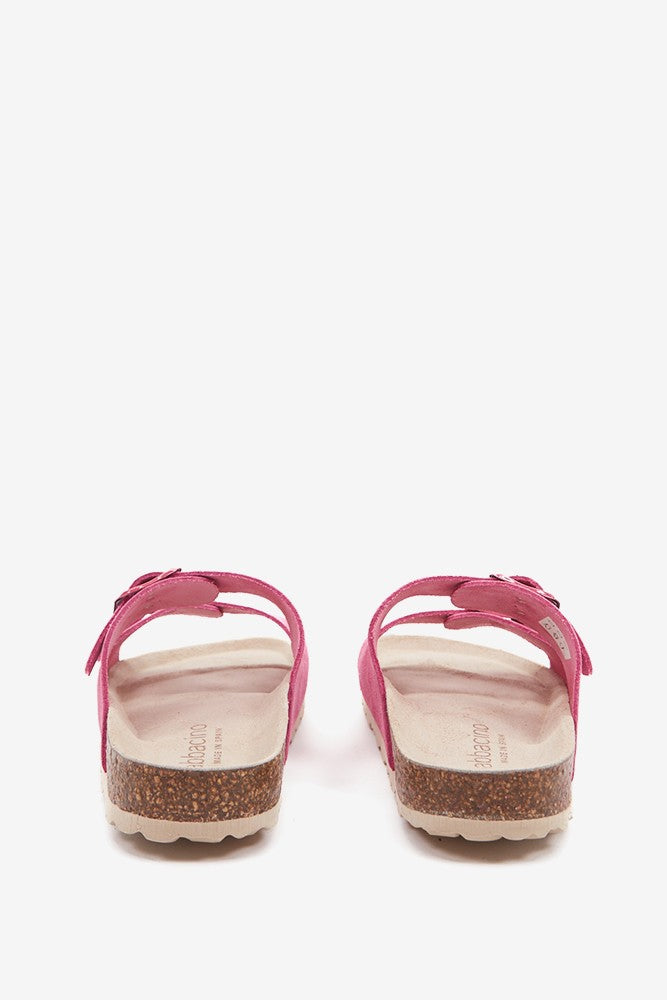 abbacino-sandalia-plana-bio-serraje-fucsia-hebillas-mujer image 4