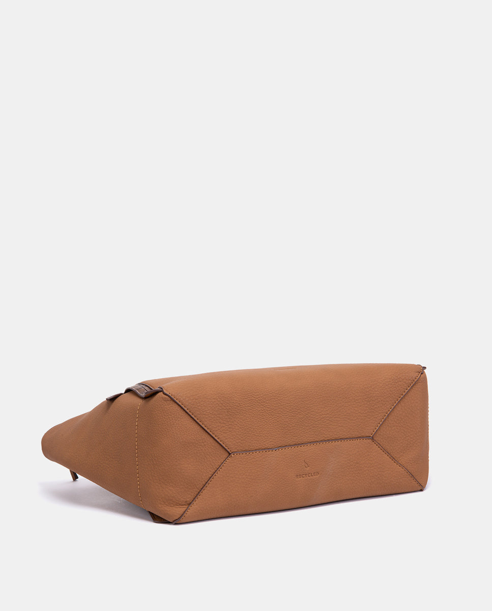 abbacino-shopper-cognac-de-materiales-reciclados-gran-capacidad image 4